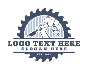 Sculptor - Chisel Wood Carpentry logo design