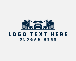 Military Truck - Trucking Freight Cargo Mover logo design