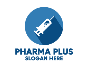Drugs - Blue Medical Injection Syringe logo design