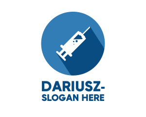 Drugs - Blue Medical Injection Syringe logo design
