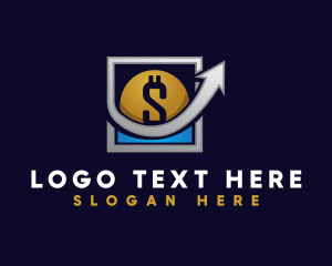 Cash - Money Dollar Coin logo design