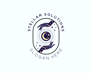 Cosmic Astral Hand  logo design