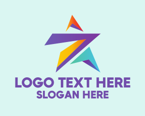 Game Developer - Geometric Business Star logo design