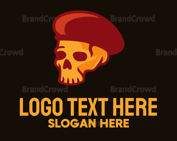 Military Skull Beret Logo