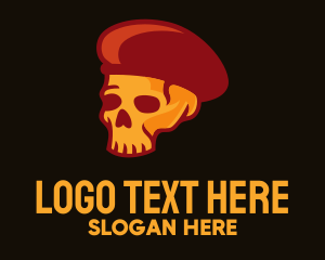 Military Skull Beret Logo