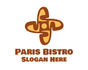 Baguette Bread Cross logo design