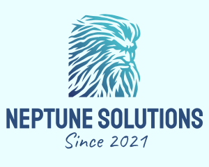 Neptune - Gradient Zeus Outline logo design