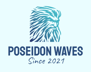 Poseidon - Gradient Zeus Outline logo design