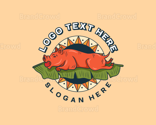 Filipino Roasted Pig Restaurant Logo