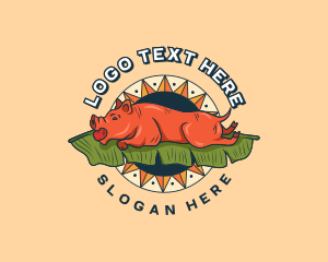 Filipino Roasted Pig Restaurant Logo