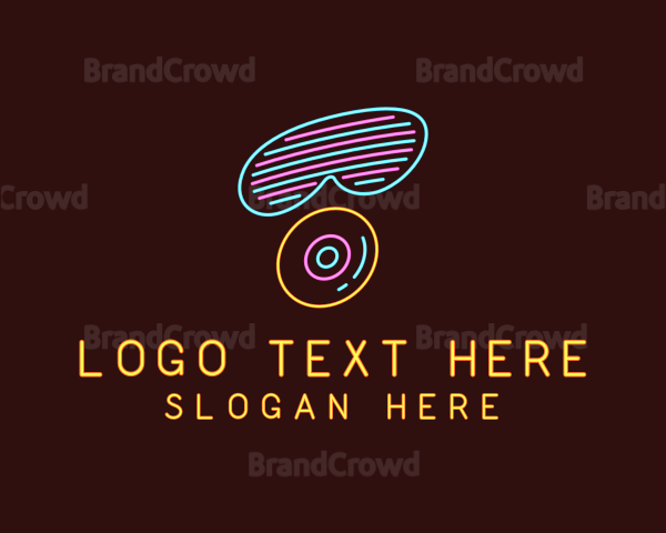 Neon Shades Disc Logo