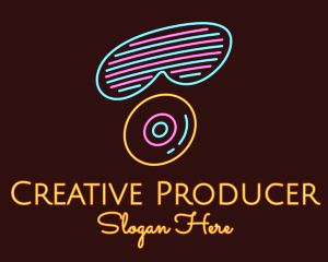 Producer - Neon Shades Disc logo design