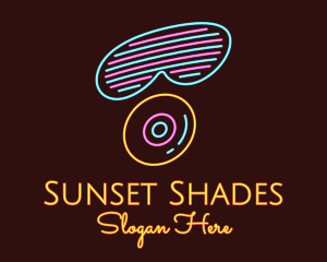 Shades - Neon Shades Disc logo design
