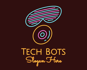 Robotic - Neon Shades Disc logo design