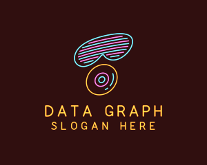 Charts - Neon Shades Disc logo design