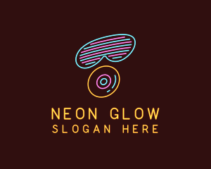 Neon Shades Disc logo design