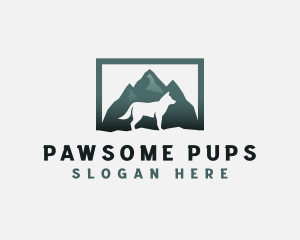 Mountain Dog Wolf logo design