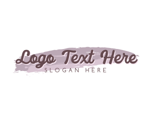 Crafty - Watercolor Cursive Wordmark logo design
