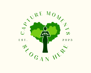 Eco Park - Woman Heart Tree logo design