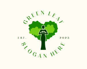 Woman Heart Tree logo design