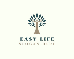 Woman Tree Natural Eco logo design