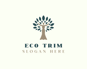 Woman Tree Natural Eco logo design