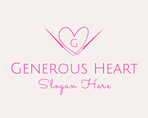 Needle Heart Thread logo design