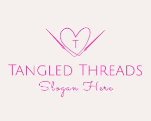 Needle Heart Thread logo design