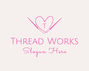 Needle Heart Thread logo design