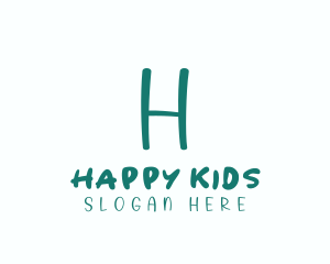 Handwritten Kid Daycare logo design