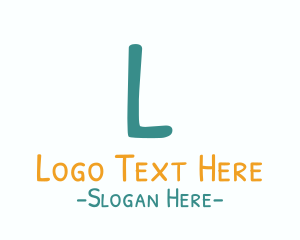 Font - Kid Handwritten Wordmark logo design