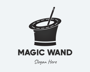 Road Magician Hat logo design