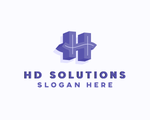 Professional Brand Letter H logo design