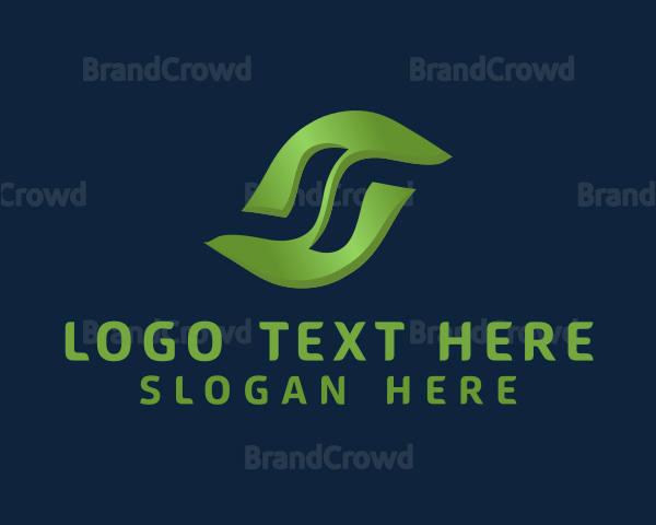 Floating Leaf Letter S Logo