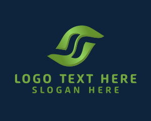 Vegetarian - Floating Leaf Letter S logo design