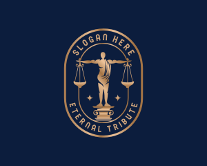 Monument - Justice Law Firm Statue logo design