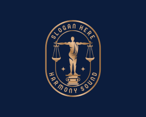 Guy - Justice Law Firm Statue logo design