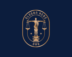 Judiciary - Justice Law Firm Statue logo design
