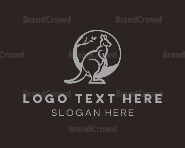 Wild Kangaroo Animal Logo