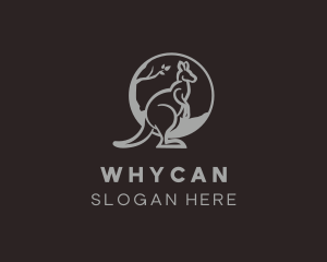 Joey - Wild Kangaroo Animal logo design