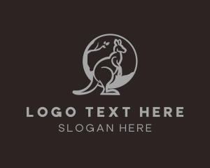 Animal - Wild Kangaroo Animal logo design