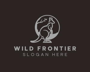 Wild Kangaroo Animal logo design