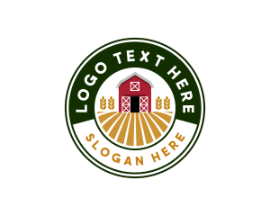 Wheat - Barn House Badge logo design