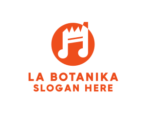 Orange Musical Note Logo