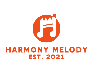 Hymn - Orange Musical Note logo design