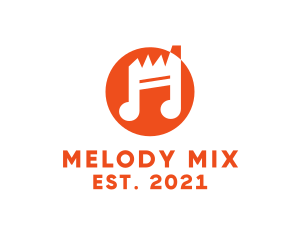 Album - Orange Musical Note logo design