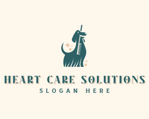 Dog Comb Grooming logo design