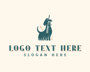 Veterinarian - Dog Comb Grooming logo design