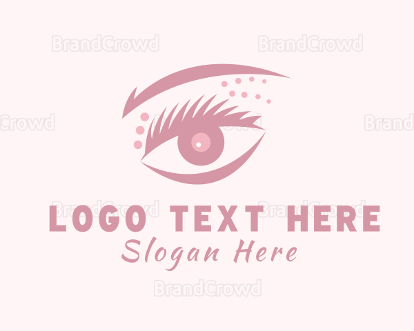 Woman Eyelash Cosmetics Logo