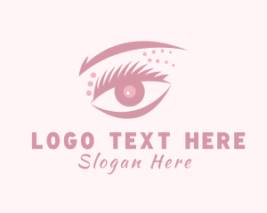 Makeup Tutorial - Woman Eyelash Cosmetics logo design